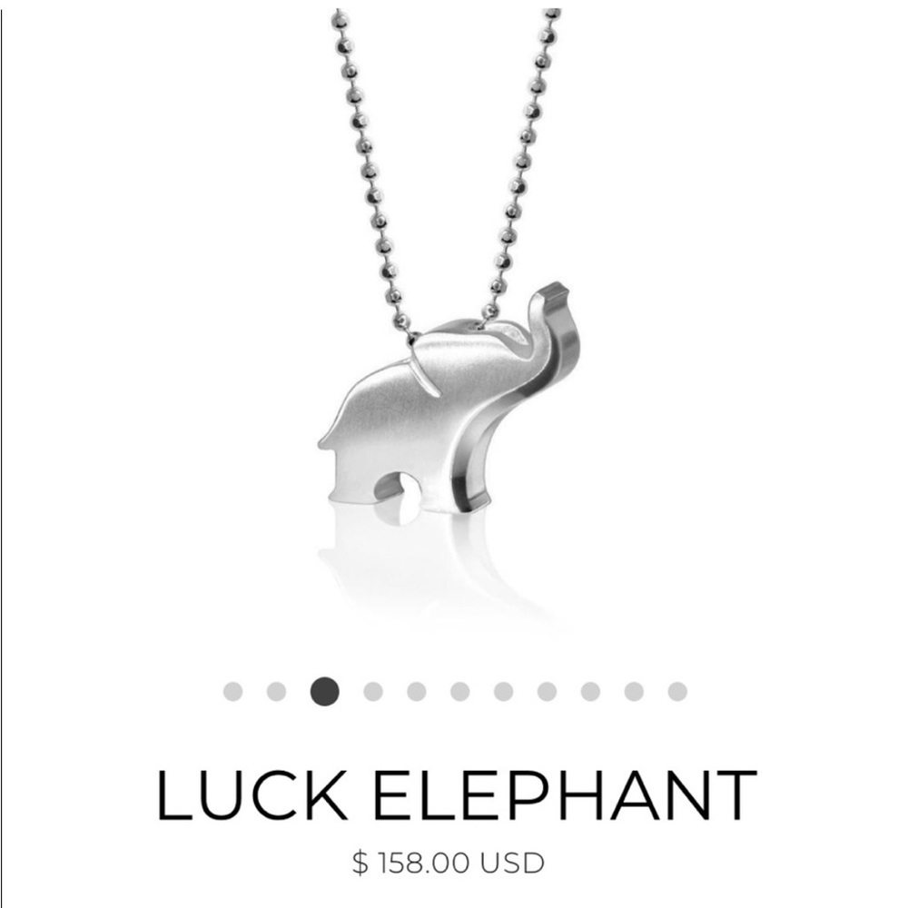 Silver Elephant Pendant Necklace